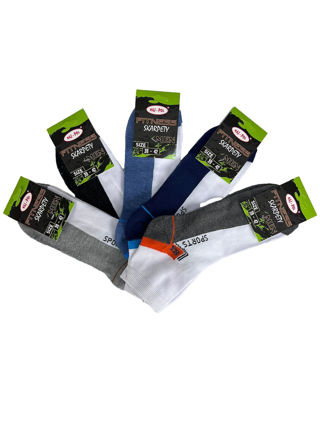 Skarpety Męskie fitness 3/4  jasne