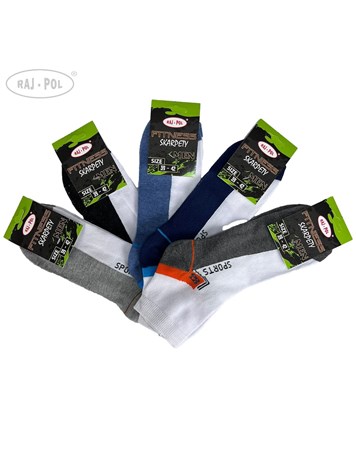 Skarpety Męskie fitness 3/4  jasne