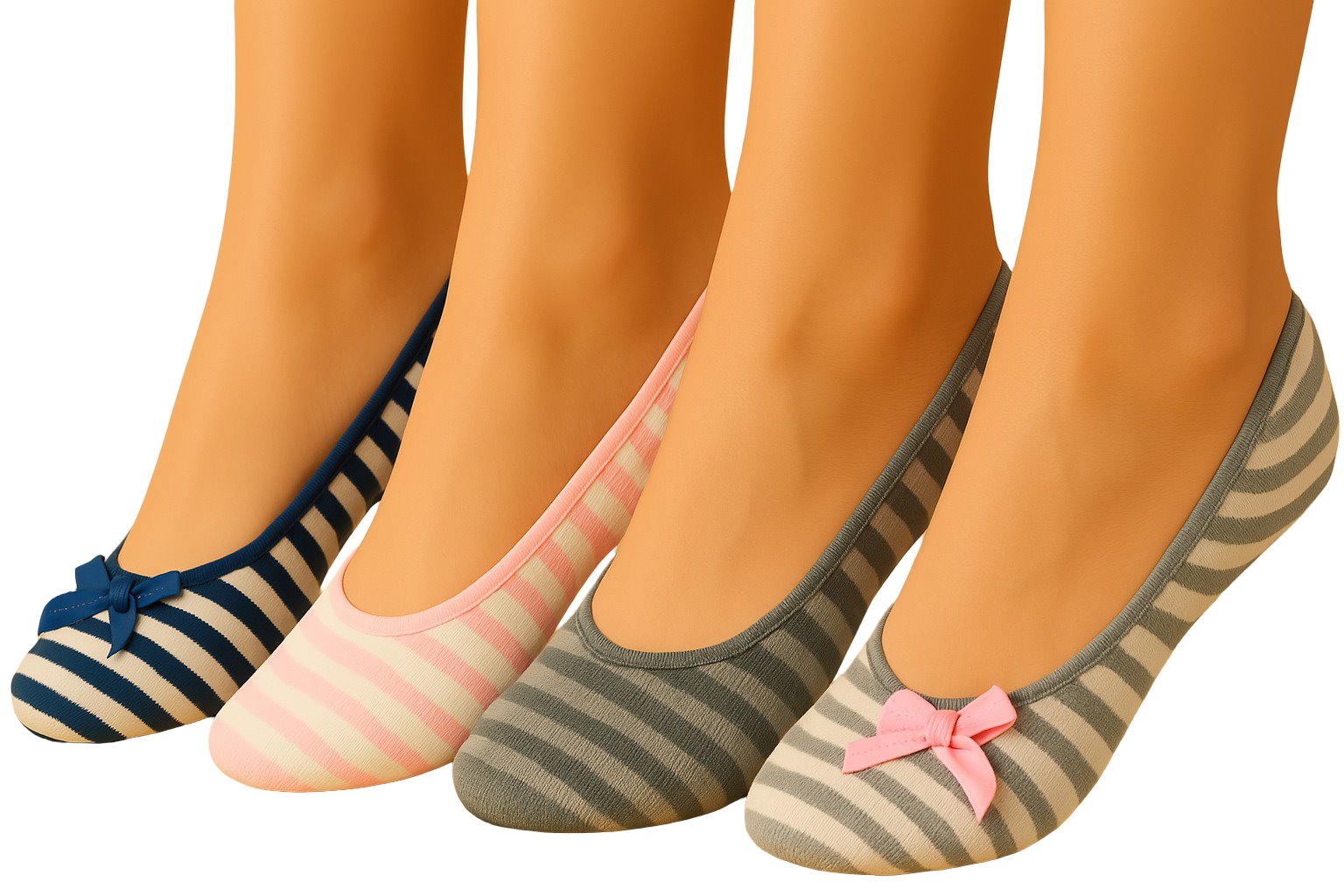 KAPCIE DAMSKIE W PASKI Z KOKARDKĄ