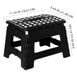 Stołek składany czarny