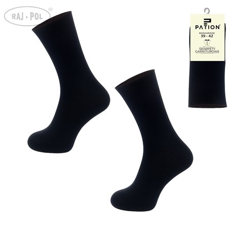 SKARPATY MĘSKIE GARNITUROWE CZARNE PATION M-2501 3