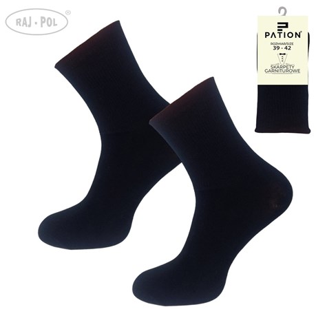 SKARPATY MĘSKIE GARNITUROWE CZARNE PATION M-2501Q