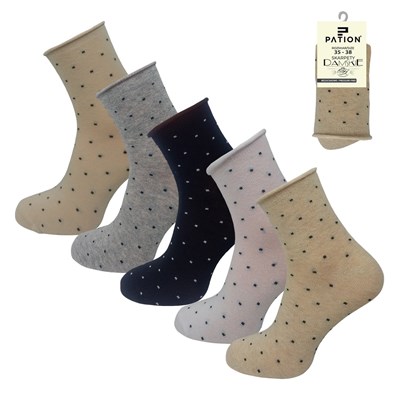 SKARPETY DAMSKIE BEZUCISKOWE PATION D-2514B KROPKI