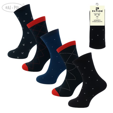 SKAPRETY MĘSKIE GARNITUROWE WZÓR PATION M-2507
