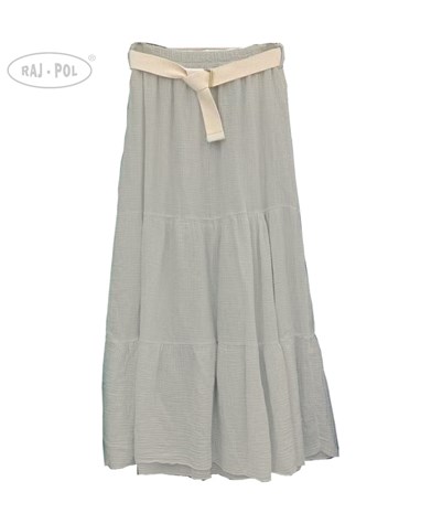 SPÓDNICA MUŚLIN CAPRI BEŻ