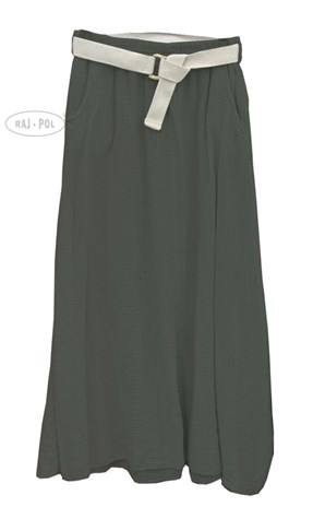SPÓDNICA MUŚLIN FIESTA OLIWKOWA