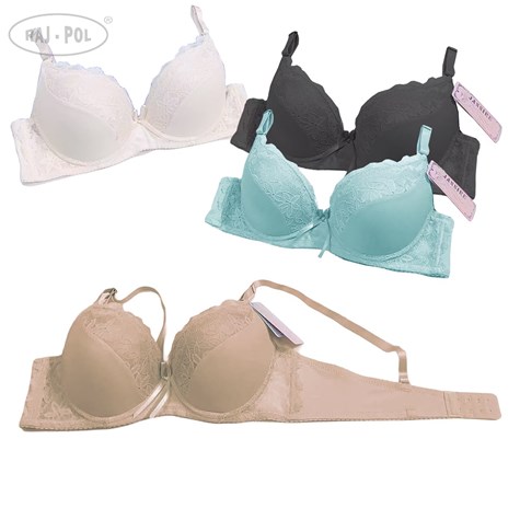 Biustonosz półkoronkowy beżowy miseczka B