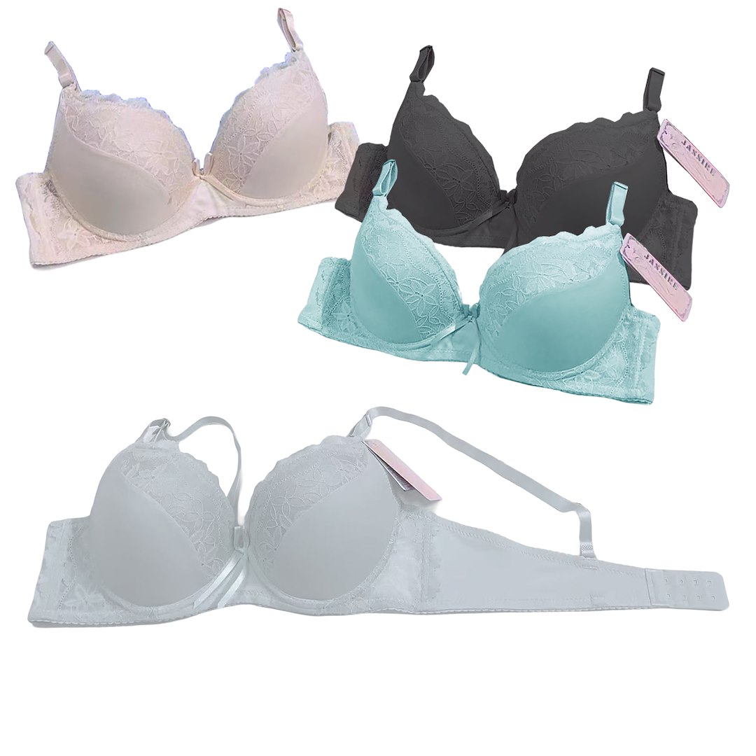 Biustonosz półkoronkowy biały miseczka B