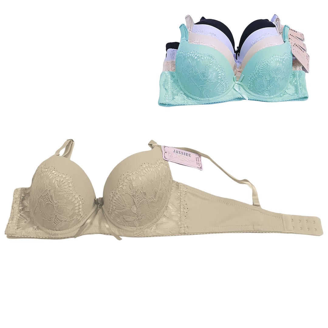 Biustonosz półkoronkowy beżowy miseczka B