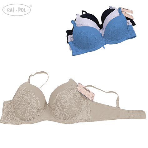 Biustonosz półkoronkowy beż miseczka C