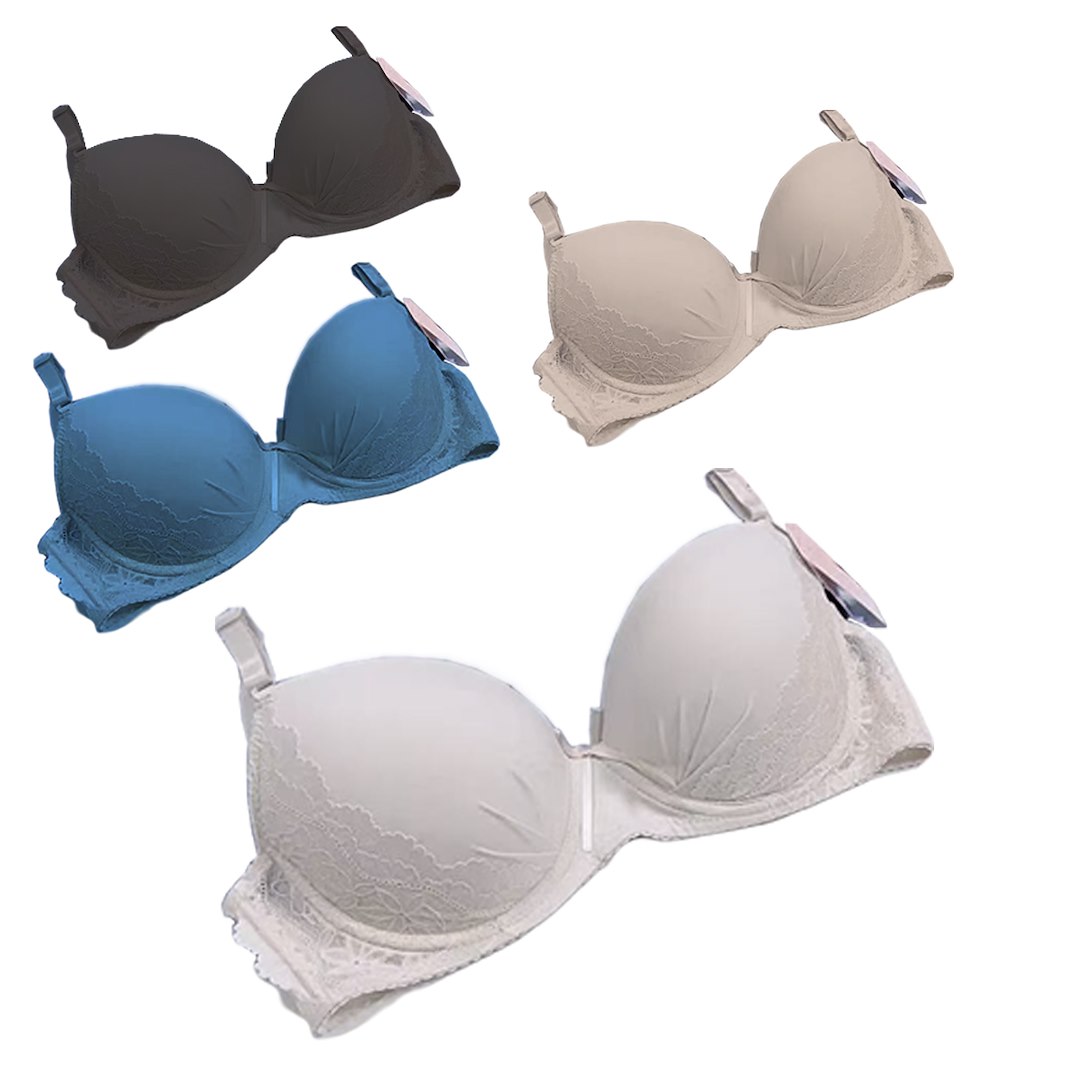 Biustonosz półkoronkowy biały miseczka C