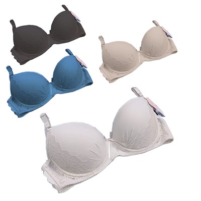 Biustonosz półkoronkowy biały miseczka C