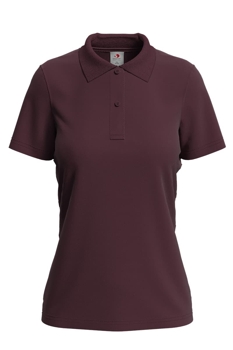T-SHIRT DAMSKI POLO BURGUNDOWY