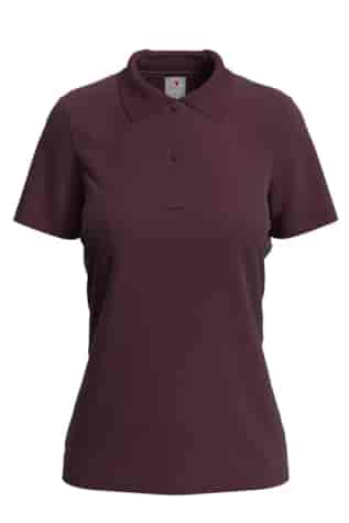 T-SHIRT DAMSKI POLO BURGUNDOWY