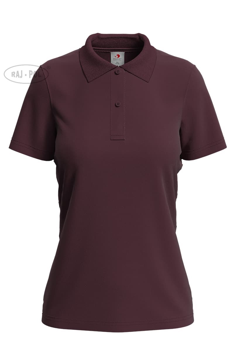 T-SHIRT DAMSKI POLO BURGUNDOWY