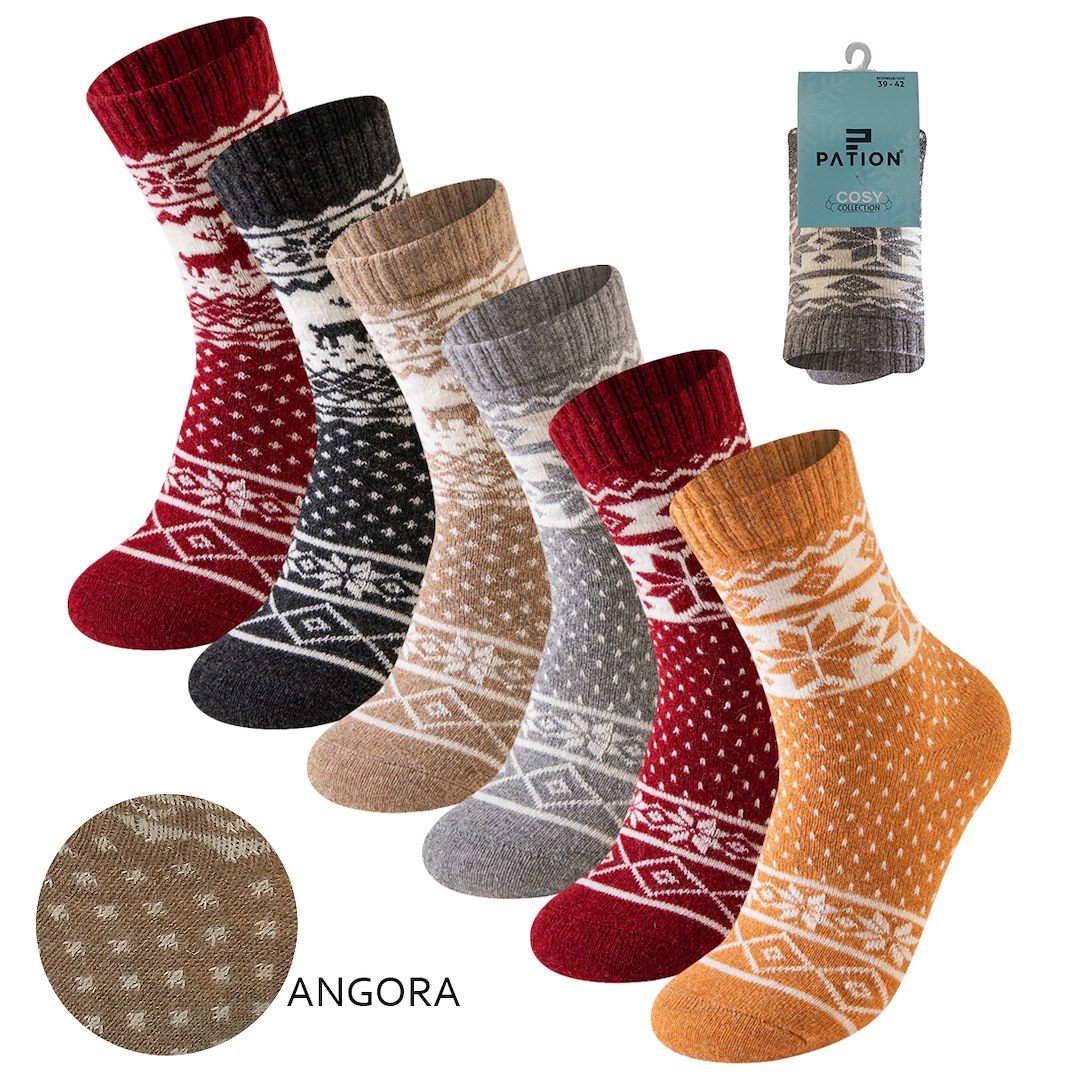 SKARPETA DAMSKA ANGORA DESIGN W25-18 39-42