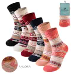 SKARPETA DAMSKA ANGORA DESIGN W25-19 35-38