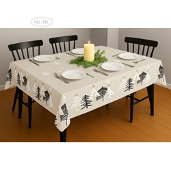 OBRUS DEKORACYJNY SNOWELLE ŚNIEŻYNKI 110X160CM