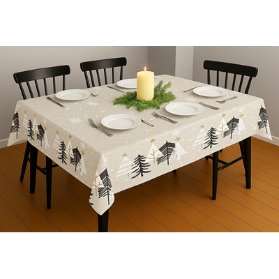 OBRUS DEKORACYJNY SNOWELLE ŚNIEŻYNKI 130x180cm