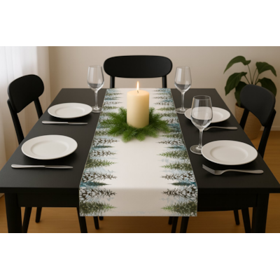 BIEŻNIK DEKORACYJNY SNOWELLE ZIMOWY LAS 40X180CM