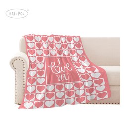 KOC WALENTYNKOWY AMOURA I LOVE YOU 100X130CM