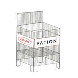 Kosz z drutu 600 x 600 x H800 składany