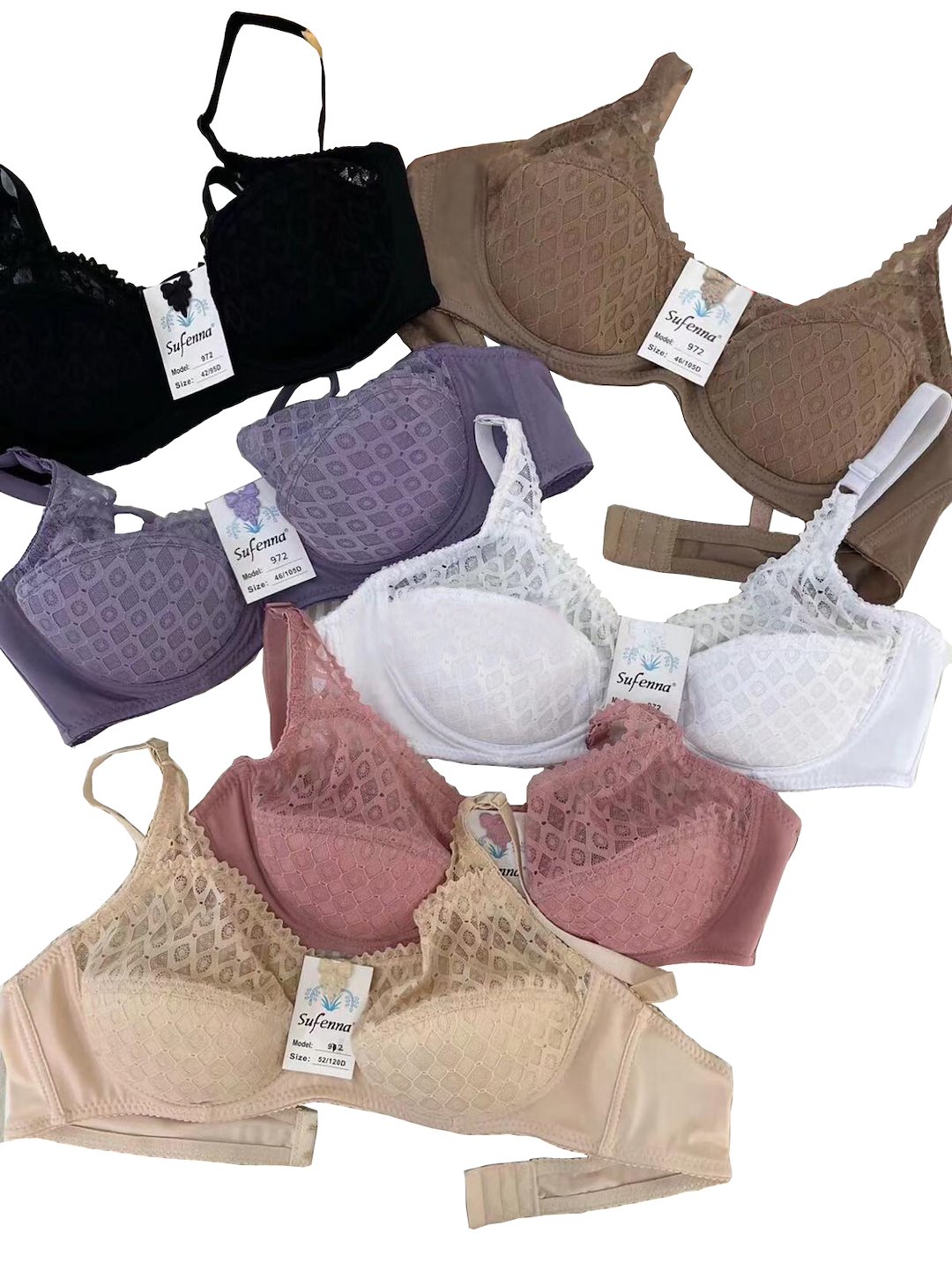 Biustonosz damski wzorowany miseczka D