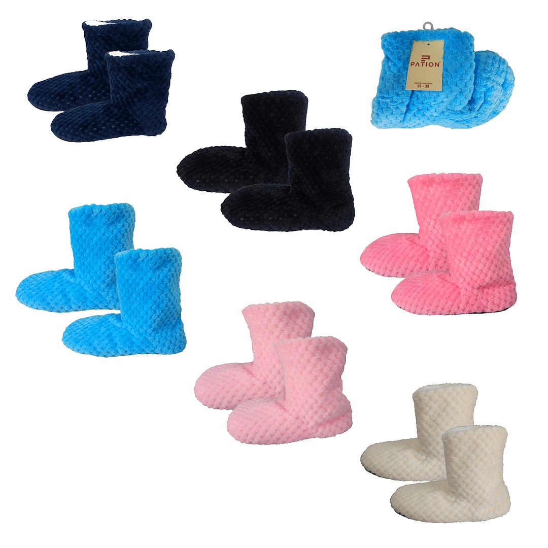 KAPCIE BAMBOSZE DAMSKIE WYSOKIE