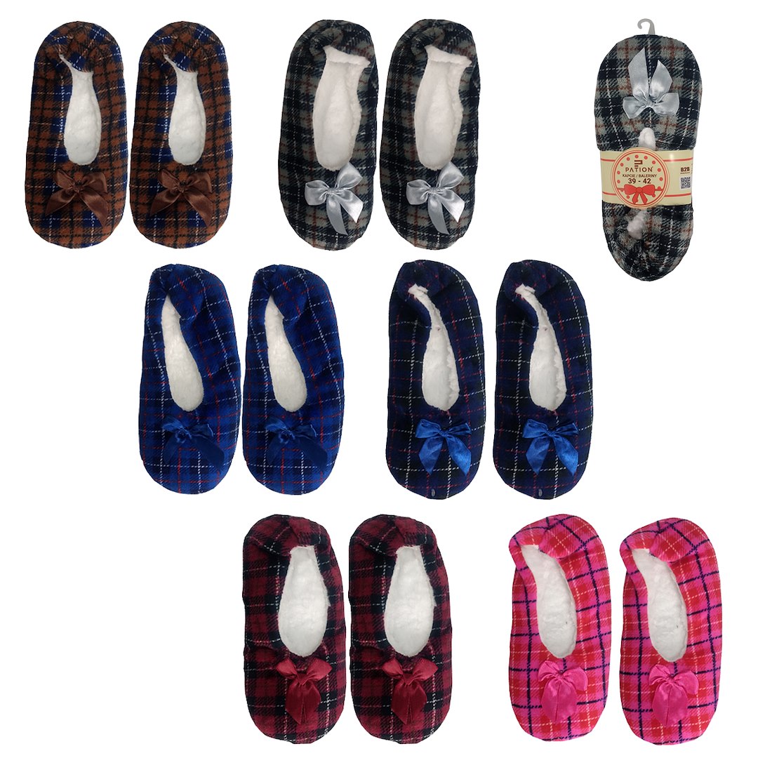 KAPCIE BAMBOSZE DAMSKIE NISKIE