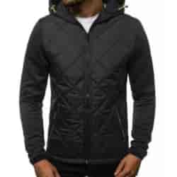 Bluza z kapturem na zamek czarna M