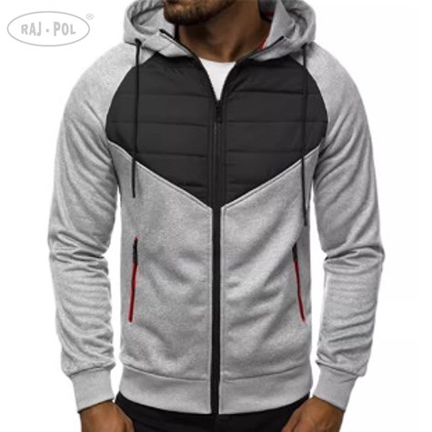 Bluza z kapturem jasnoszara XL