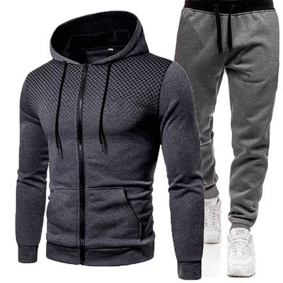 Komplet dres męski bluza i spodnie szary XXXL