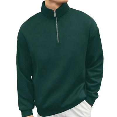 Bluza Męska Z Zamkiem butelkowa zieleń XL