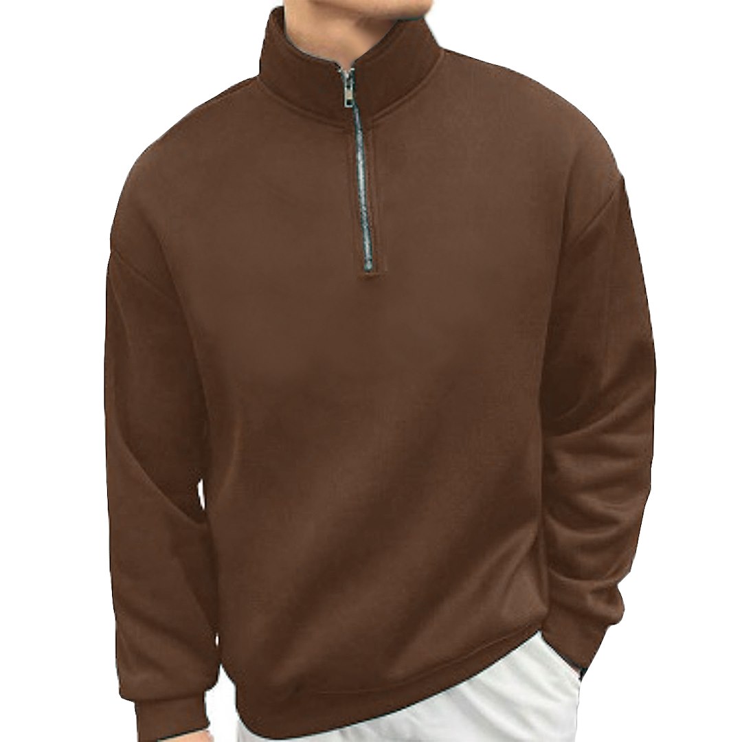 Bluza Męska Z Zamkiem brąz L