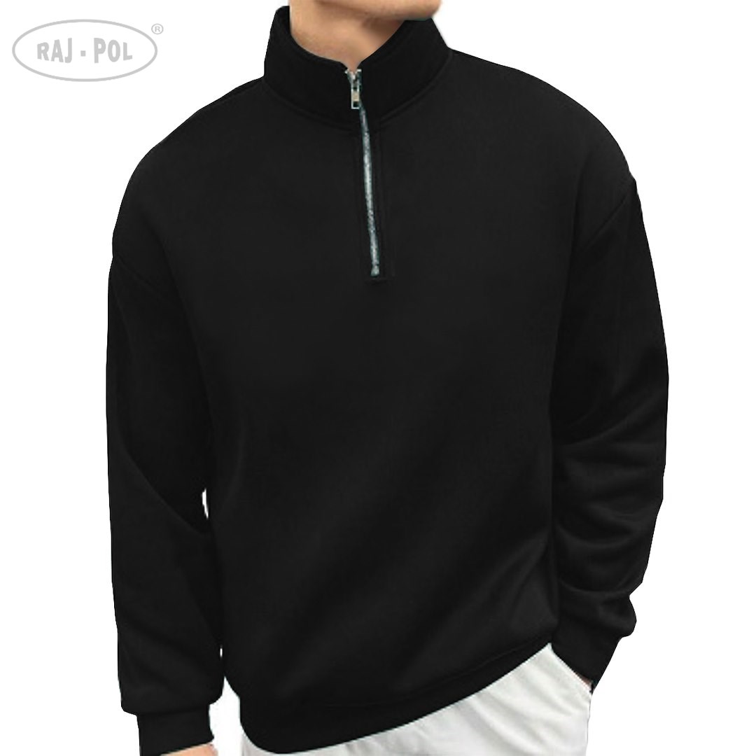 Bluza Męska Z Zamkiem czarna XXXL