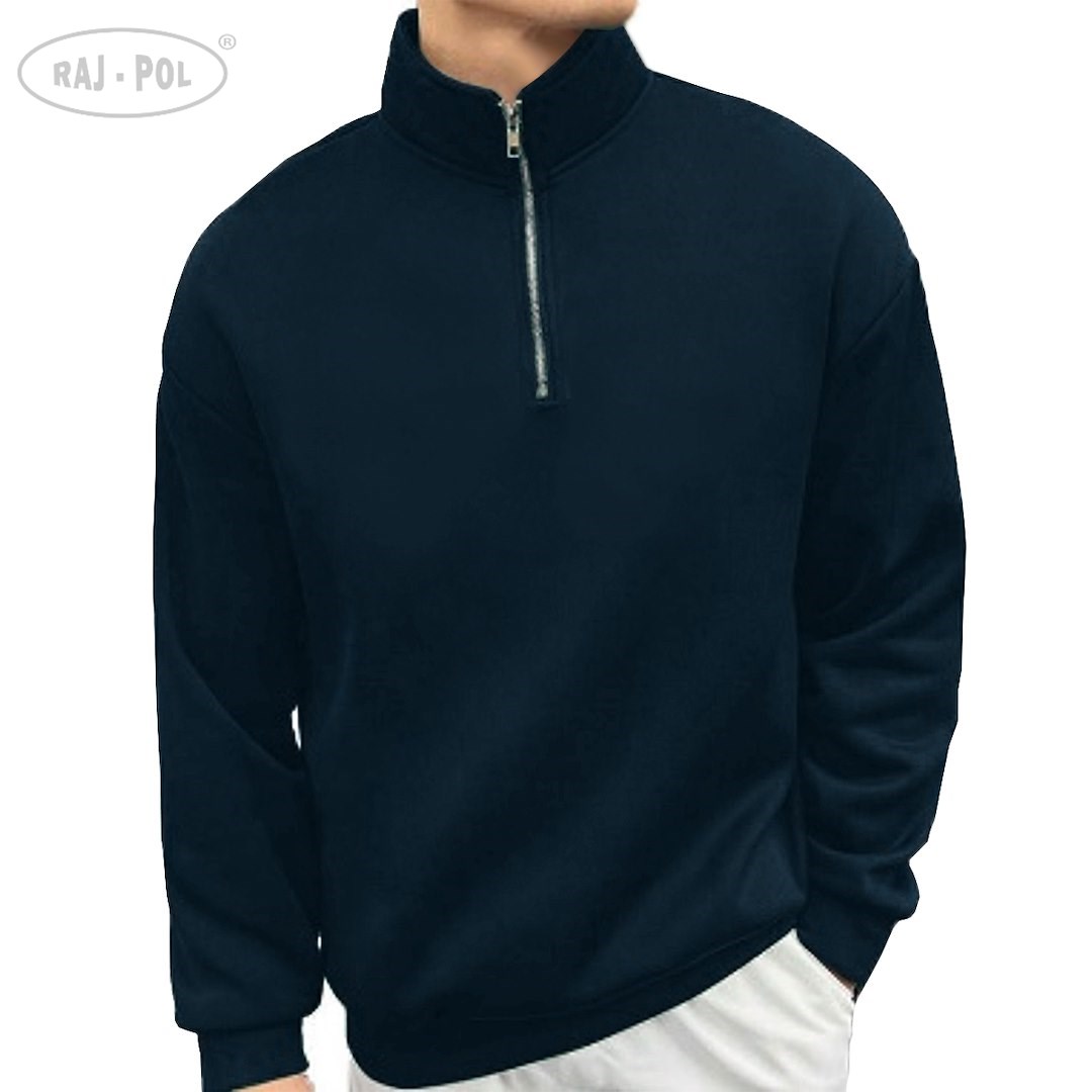 Bluza Męska Z Zamkiem ciemny niebieski XL