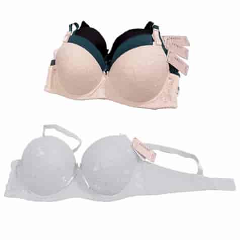 Biustonosz półkoronkowy biały miseczka D