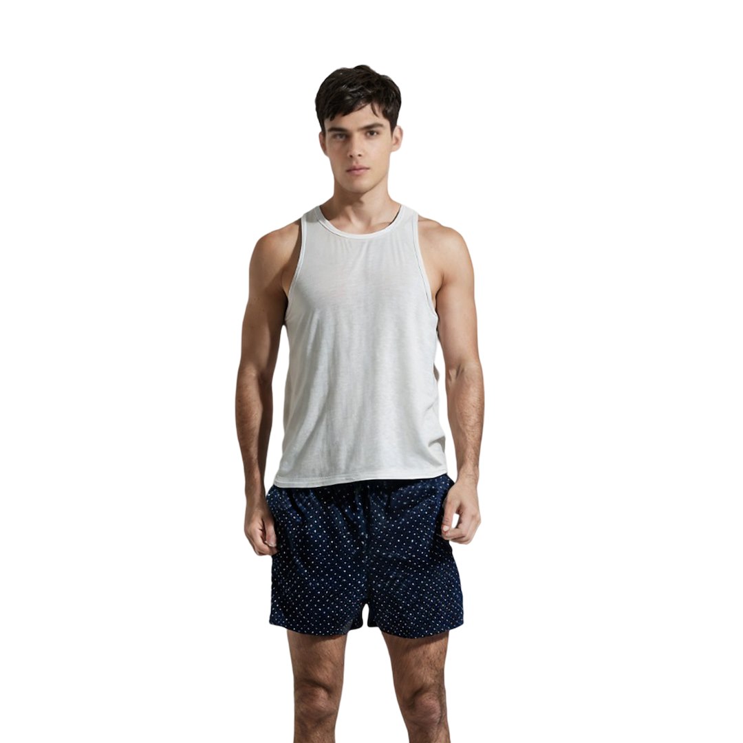 Kąpielówki męskie- czarne- wzór kotwica, rozmiar M