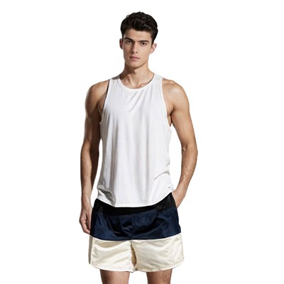 Kąpielówki męskie paski czarny/granat/biały, M