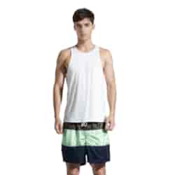 Kąpielówki męskie paski szary/turkus/granat, XL