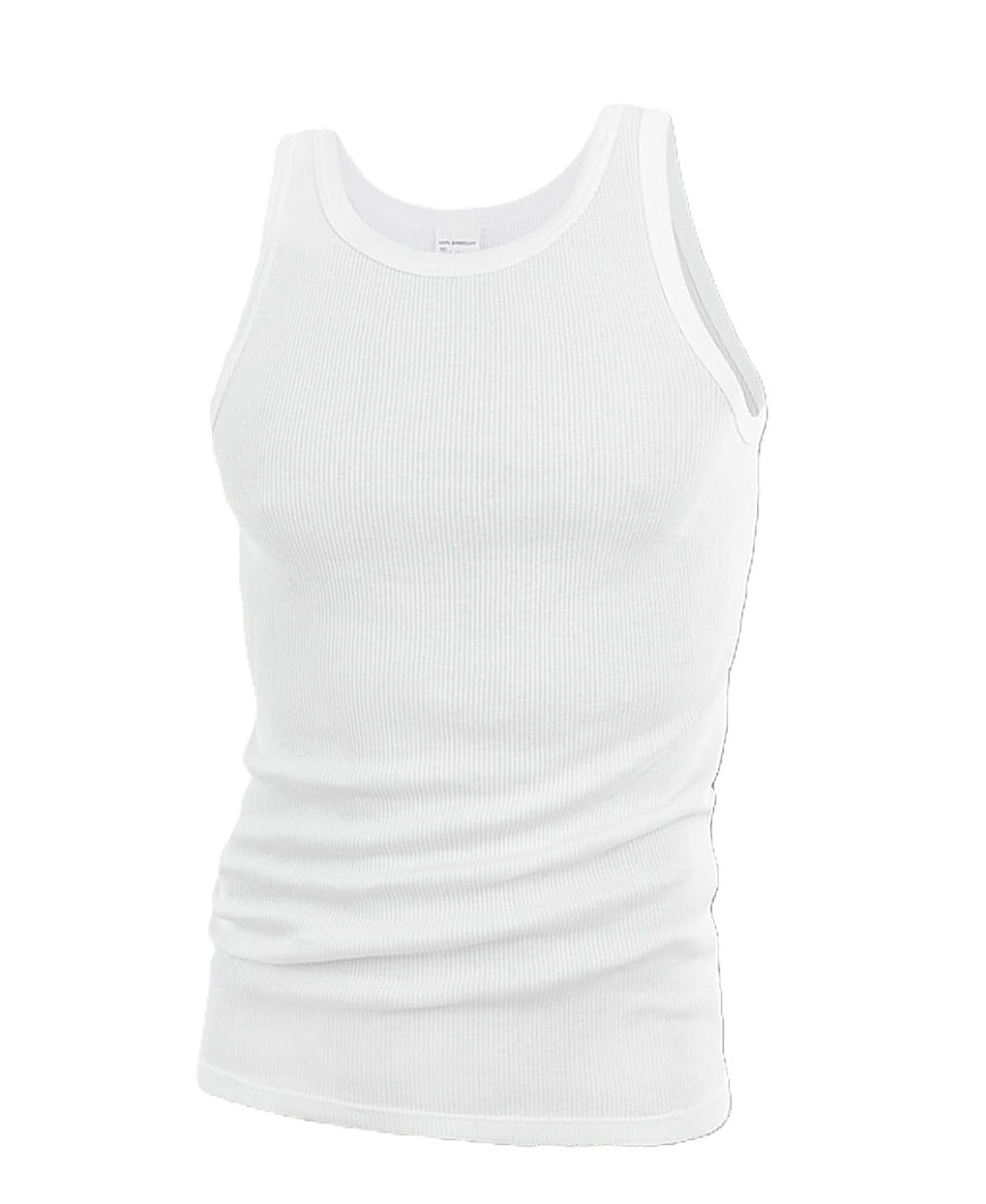 Bawełniana podkoszulka męska prążek  L