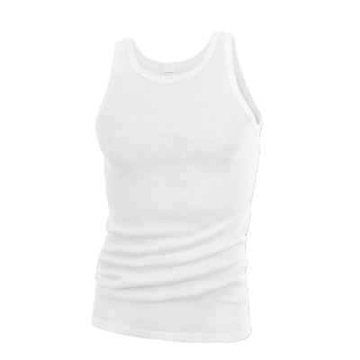 Bawełniana podkoszulka męska prążek  L