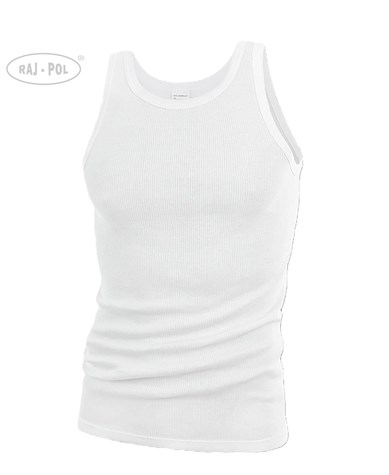 Bawełniana podkoszulka męska prążek  L