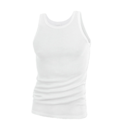 Podkoszulek męski biały prążek na ramiączku XXL