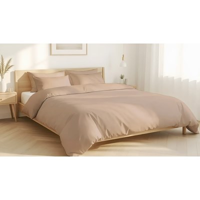 Pościel z mikrofibry KLARA BEIGE 160x200 2x 80x70