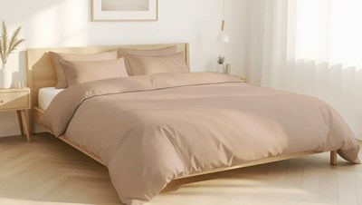 Pościel z mikrofibry KLARA BEIGE 160x200 2x 80x70