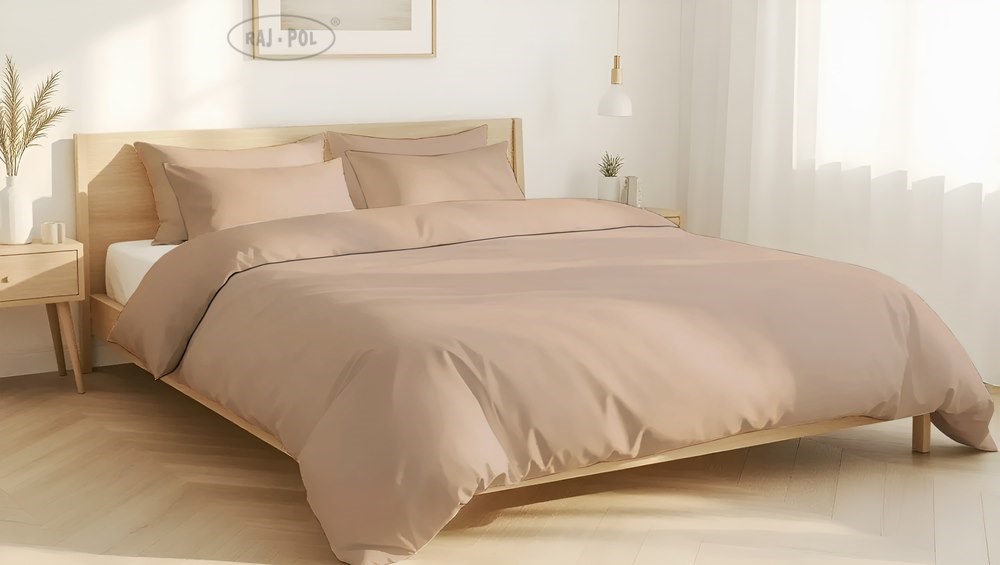 Pościel z mikrofibry KLARA BEIGE 160x200 2x 80x70
