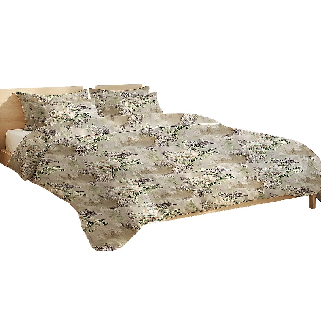 Pościel z mikrofibry FLORE BEIGE 140X200 80x70cm