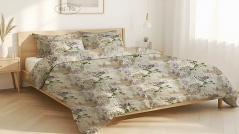 Pościel z mikrofibry FLORE BEIGE 140X200 80x70cm