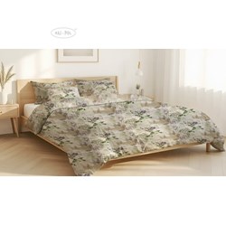 Pościel z mikrofibry FLORE BEIGE 160x200 2x 80x70